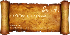 Székely Arianna névjegykártya