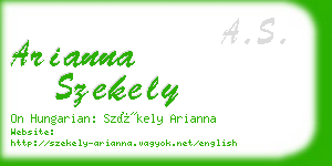 arianna szekely business card